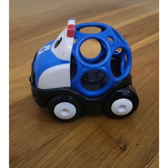 Oball Go Grippers Police Car Blue White Kids II Toy Vehicle Toddler Baby Grip - Picture 2 of 7